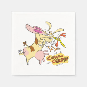Guardanapo De Papel Gráfico de Vaca e Galinha