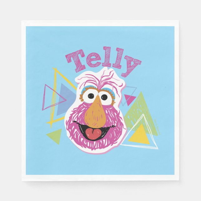Guardanapo De Papel Gráfico Divertido do Telly Monster (Frente)