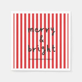 Guardanapo De Papel Gráfico moderno, mínimo, vermelho e branco de Nata