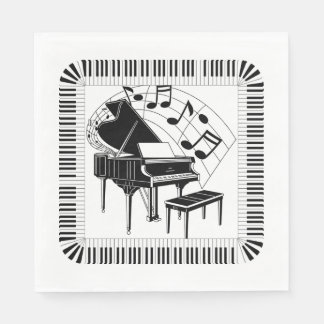 Guardanapo De Papel Grande Celebração de Música Piano