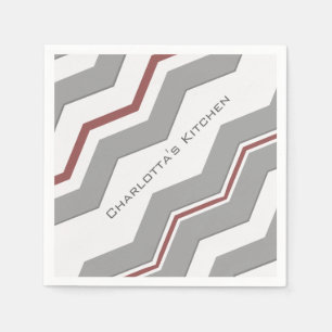 Guardanapo De Papel Grande Chevron moderno com alguns cor e texto