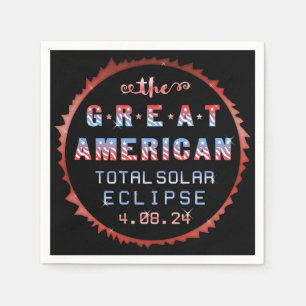Guardanapo De Papel Grande eclipse solar 21 de agosto de 2017 total