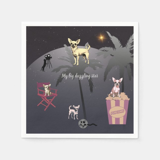 Guardanapo De Papel Grande Estrela Dazzling (Frente)