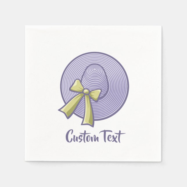 Guardanapo De Papel Grande Hat Lilac Brimado (Frente)