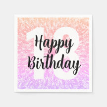 Grande Número de Mandala Festa de aniversário Napk