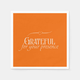 Guardanapo De Papel "Grata pela sua presença" Personalizável