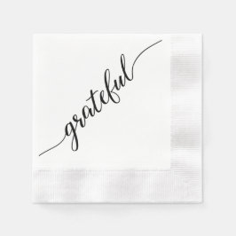 Guardanapo De Papel Grateful | Fonte do Script de Ação de Graças com c