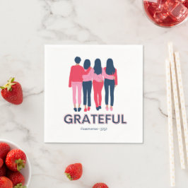 Guardanapo De Papel Grateful Friendstransato Girly Ação de Graças