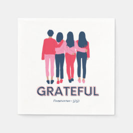 Guardanapo De Papel Grateful Friendstransato Girly Ação de Graças