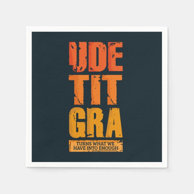 Guardanapo De Papel Gratidão Família de Ação de Graças Junta Papel (Frente)