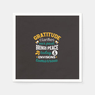 Guardanapo De Papel Gratidão Traz Paz Hoje – Fé Positiva