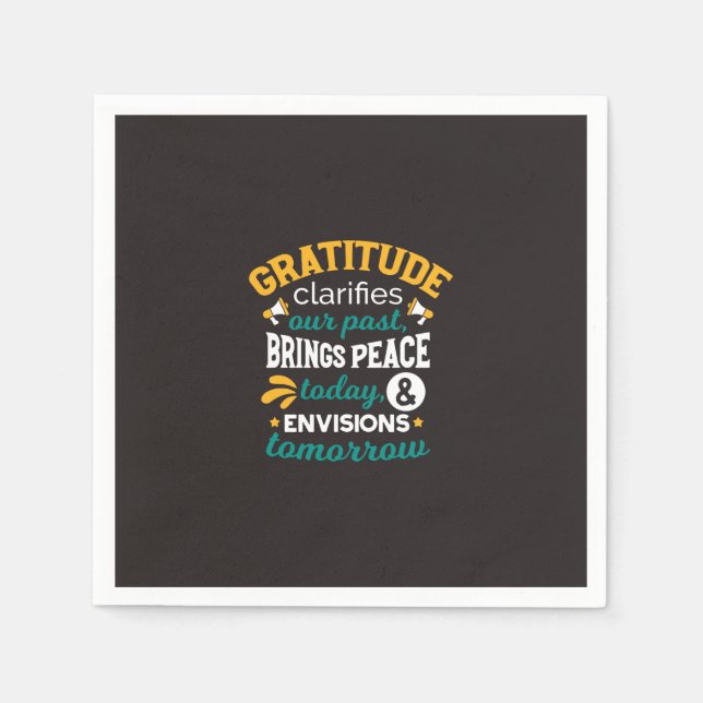 Guardanapo De Papel Gratidão Traz Paz Hoje – Fé Positiva (Frente)