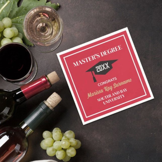 Guardanapo De Papel Gratos de mestrado! FORMANDO PERSONALIZADO Napkins (Criador carregado)