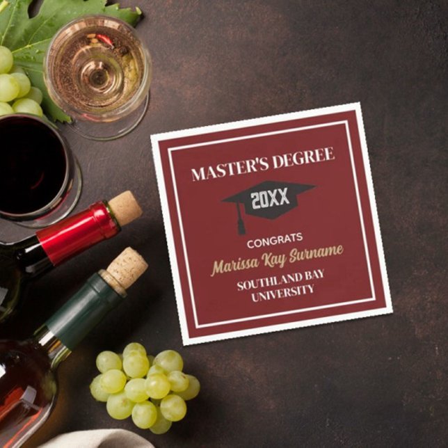 Guardanapo De Papel Gratos de mestrado! FORMANDO PERSONALIZADO Napkins (Criador carregado)