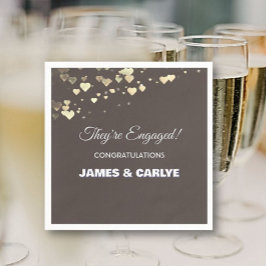 Guardanapo De Papel Gratos de Noivado Personalizados Clássicos