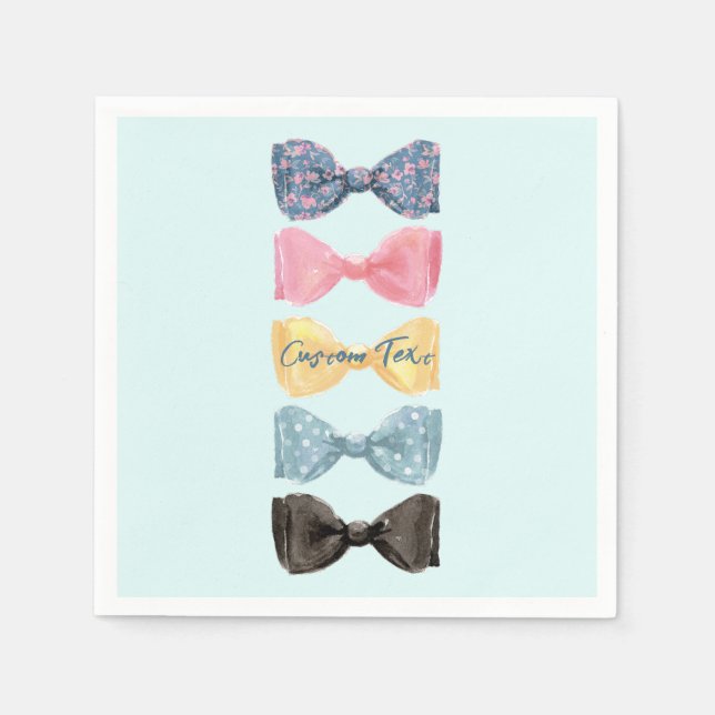 Guardanapo De Papel Gravatas de Arco personalizadas (Frente)