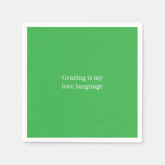 Guardanapo De Papel 'Grazing Is My Love Language' Fun Foodie Approved