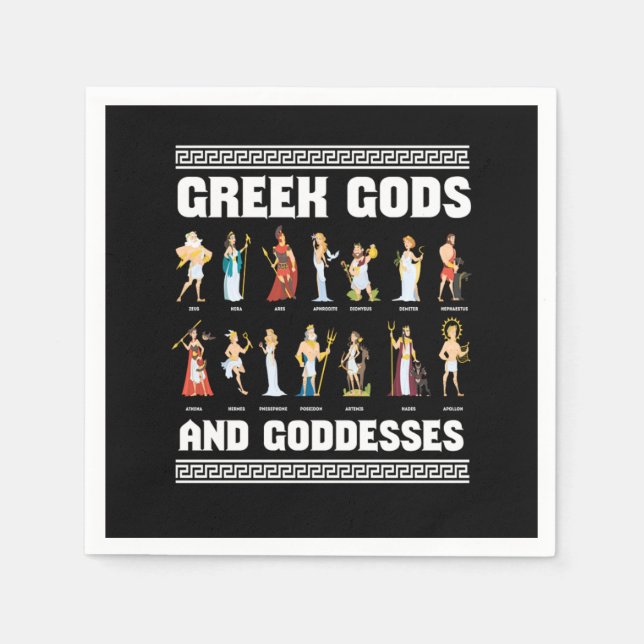 Guardanapo De Papel Greek Gods And Goddesses Greeks (Frente)