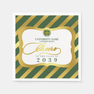 Guardanapo De Papel Green 2 School College University Graduation Day