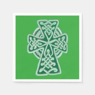 Guardanapo De Papel Green Celtic Cross Napkins