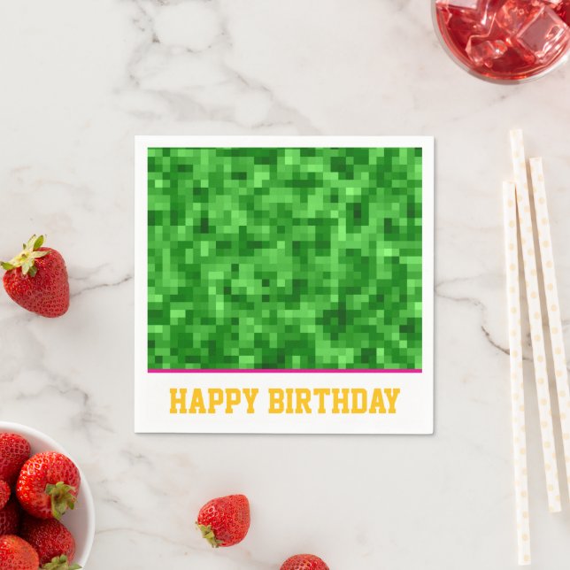 Guardanapo De Papel Green Grass Sports Team Field Happy Birthday (Insitu)