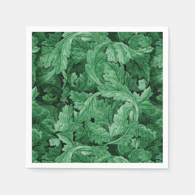 Guardanapo De Papel Green Leaves (por William Morris) (Frente)