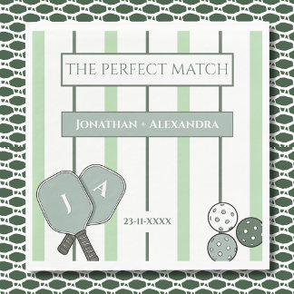 Guardanapo De Papel Green Perfect Match Couples Bridal Shower