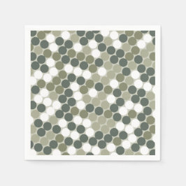 Guardanapo De Papel Green retro dots pattern