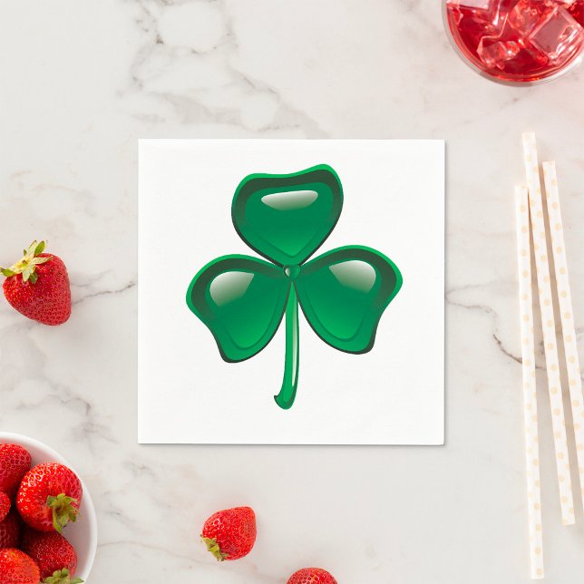 Guardanapo De Papel Green Shamrock Irish Paper Napkins (Criador carregado)