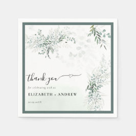 Guardanapo De Papel Greenery Boho Wedding