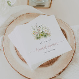 Guardanapo De Papel Greenery Boho Wildflower Chá de panela Napkins