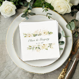 Guardanapo De Papel Greenery Elegant Rosa Wedding