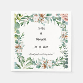Guardanapo De Papel Greenery Eucalyptus Sai Floral Casamento