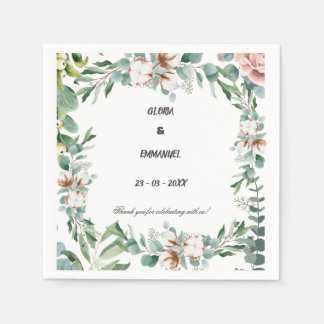 Guardanapo De Papel Greenery Eucalyptus Sai Floral Casamento