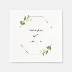 Guardanapo De Papel Greenery Garden Deixa Casamento de Quadros