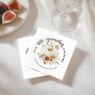 Guardanapo De Papel Greenery Little Pumpkin Fall Chá de fraldas Napkin