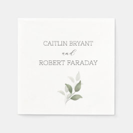 Guardanapo De Papel Greenery Modern Wedding