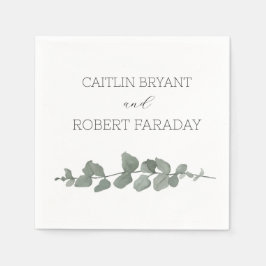 Guardanapo De Papel Greenery Modern Wedding