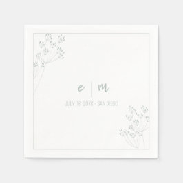 Guardanapo De Papel Greenery Wedding