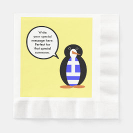 Guardanapo De Papel Grega Flag Talking Ms Penguin Personalizado
