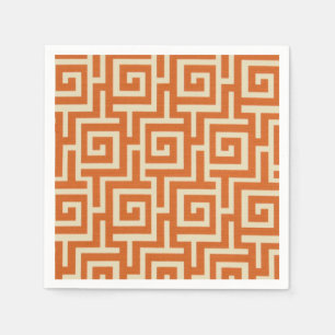Guardanapo De Papel Grego - Chave laranja
