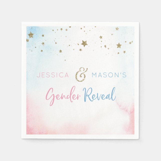 Guardanapo De Papel Grelha Grelha Sexo Revela Cocktail Napkin (Frente)