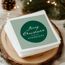 Guardanapo De Papel Greve Verde Moderna Feliz Natal