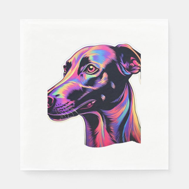 Guardanapo De Papel Greyhound Neon Design (Frente)