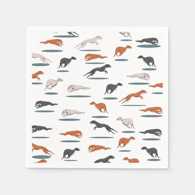 Guardanapo De Papel Greyhound Pattern (Frente)