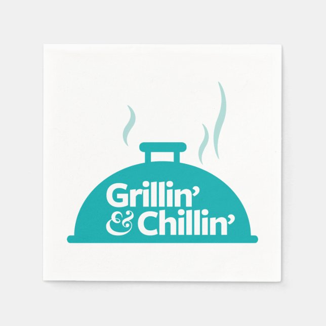 Guardanapo De Papel Grillin' & Chillin' (Frente)