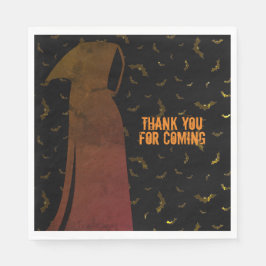 Guardanapo De Papel Grim Reaper Hooded Flying Bats Halloween