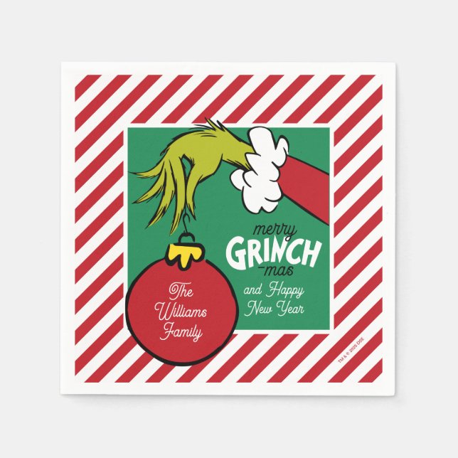 Guardanapo De Papel Grinch | Enfeite Personalizado (Frente)