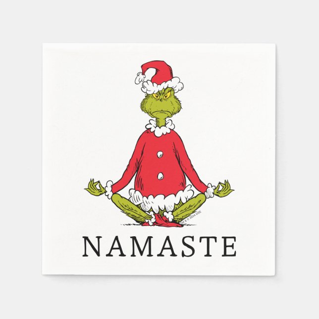 Guardanapo De Papel Grinch | Namaste Papai Noel (Frente)