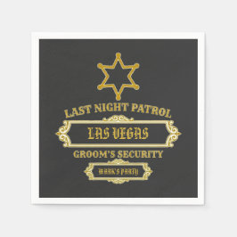 Guardanapo De Papel Groom's Security Last Night Patrol